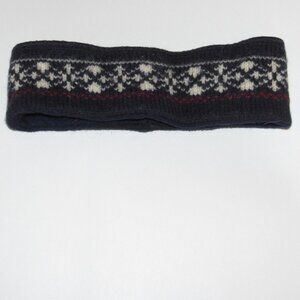 Vtg Eddie Bauer Wool Ski Headband Ear Warmer Fair Isle Nordic Knit Made in USA
